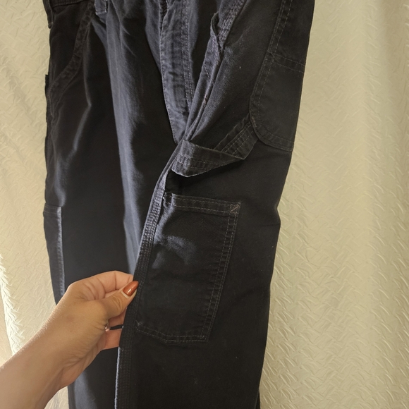 Mens Navy Carhartt Cargo Pant - Picture 5 of 13
